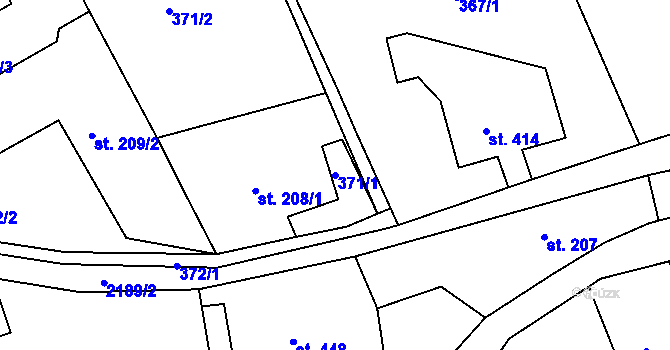 Parcela st. 371/1 v KÚ Dolní Podluží, Katastrální mapa