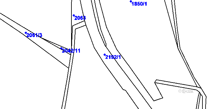 Parcela st. 2192/1 v KÚ Dolní Podluží, Katastrální mapa