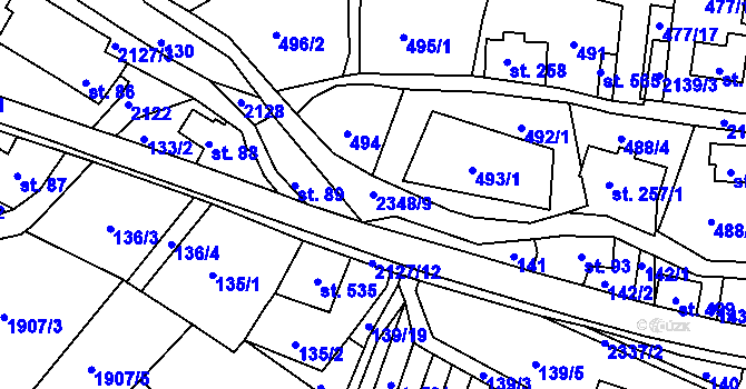 Parcela st. 2348/9 v KÚ Dolní Podluží, Katastrální mapa