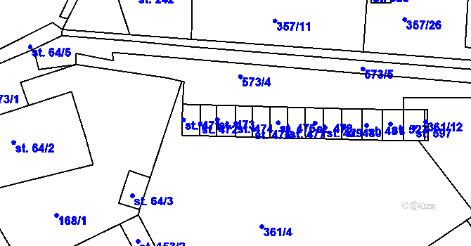 Parcela st. 474 v KÚ Dolní Poustevna, Katastrální mapa