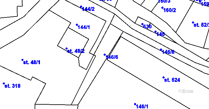 Parcela st. 146/6 v KÚ Dolní Poustevna, Katastrální mapa