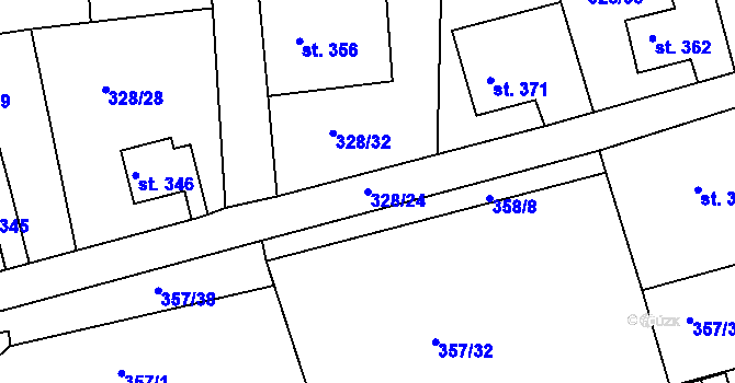 Parcela st. 328/24 v KÚ Dolní Poustevna, Katastrální mapa