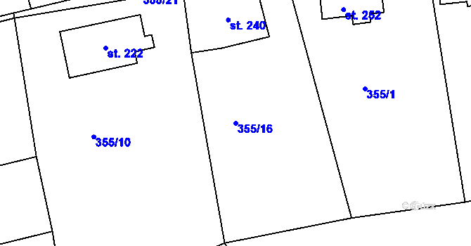 Parcela st. 355/16 v KÚ Dolní Poustevna, Katastrální mapa