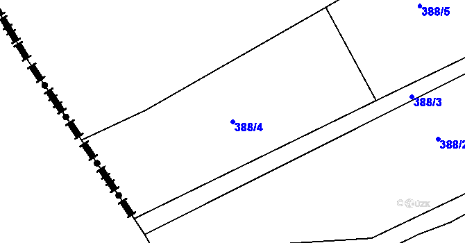 Parcela st. 388/4 v KÚ Dolní Poustevna, Katastrální mapa
