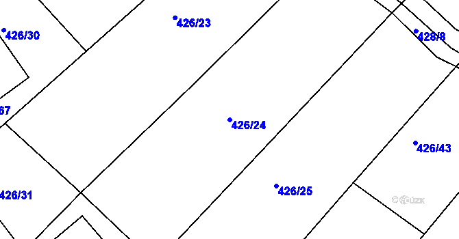 Parcela st. 426/24 v KÚ Dolní Poustevna, Katastrální mapa