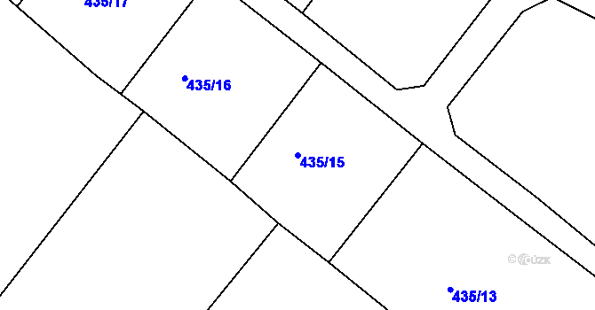 Parcela st. 435/15 v KÚ Dolní Poustevna, Katastrální mapa