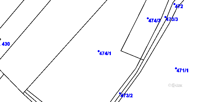 Parcela st. 474/1 v KÚ Dolní Poustevna, Katastrální mapa