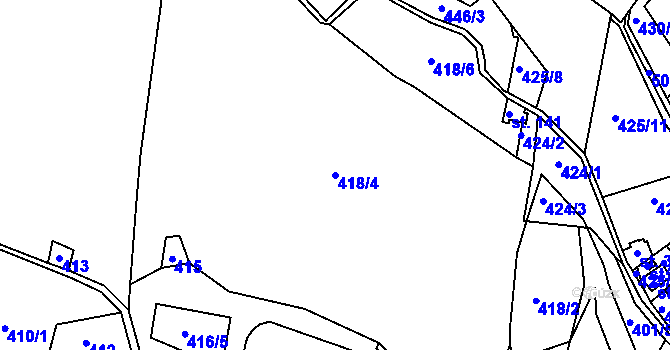 Parcela st. 418/4 v KÚ Dolní Poustevna, Katastrální mapa