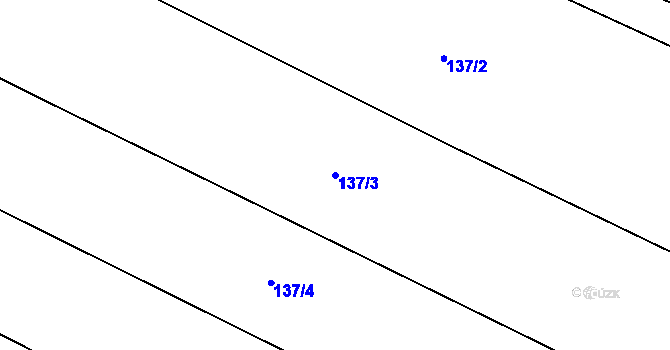 Parcela st. 137/3 v KÚ Dolní Přím, Katastrální mapa
