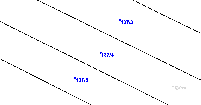 Parcela st. 137/4 v KÚ Dolní Přím, Katastrální mapa