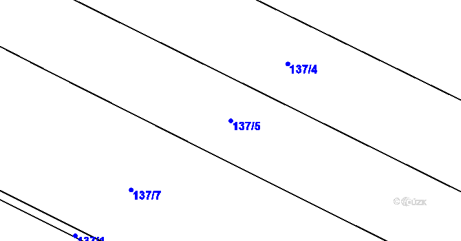 Parcela st. 137/5 v KÚ Dolní Přím, Katastrální mapa
