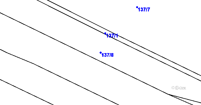 Parcela st. 137/8 v KÚ Dolní Přím, Katastrální mapa