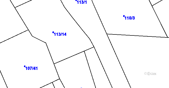 Parcela st. 109/2 v KÚ Dolní Radechová, Katastrální mapa