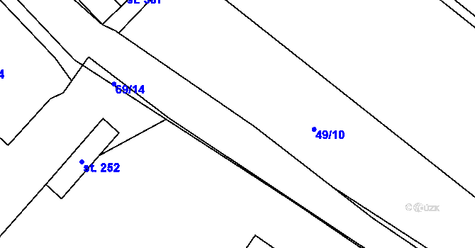 Parcela st. 49/16 v KÚ Dolní Rožínka, Katastrální mapa