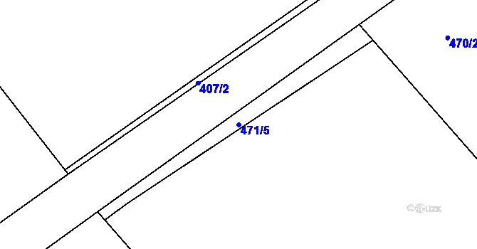 Parcela st. 471/5 v KÚ Rodkov, Katastrální mapa
