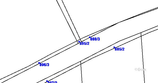 Parcela st. 895/2 v KÚ Rodkov, Katastrální mapa