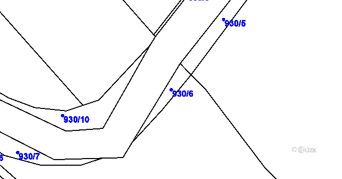 Parcela st. 930/6 v KÚ Rodkov, Katastrální mapa