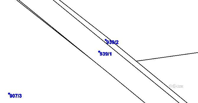 Parcela st. 939/1 v KÚ Rodkov, Katastrální mapa