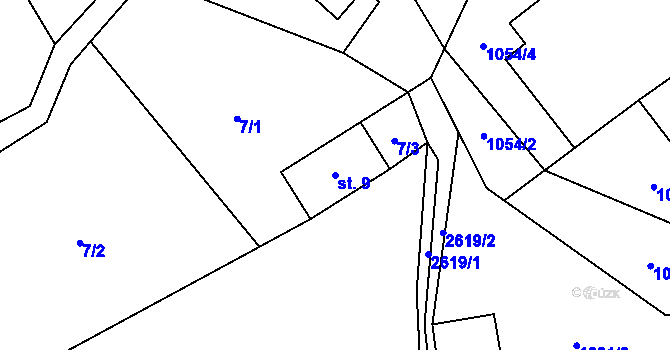 Parcela st. 9 v KÚ Dolní Řasnice, Katastrální mapa