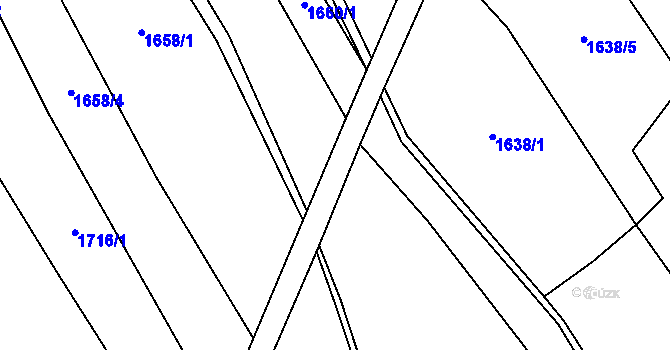 Parcela st. 2574 v KÚ Dolní Řasnice, Katastrální mapa