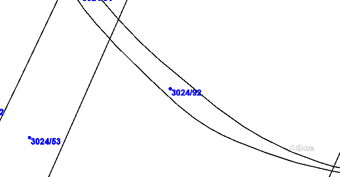 Parcela st. 3024/92 v KÚ Dolní Ředice, Katastrální mapa