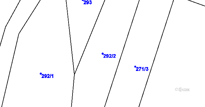 Parcela st. 292/2 v KÚ Dolní Slivno, Katastrální mapa