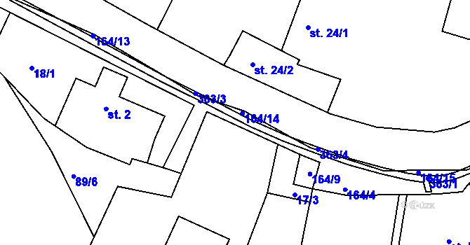 Parcela st. 3/1 v KÚ Slivínko, Katastrální mapa