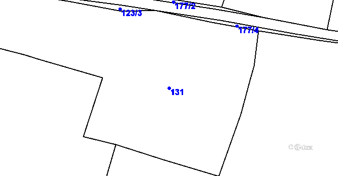 Parcela st. 131 v KÚ Slivínko, Katastrální mapa