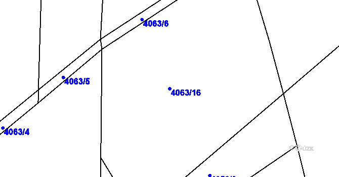 Parcela st. 4063/16 v KÚ Dolní Sloupnice, Katastrální mapa