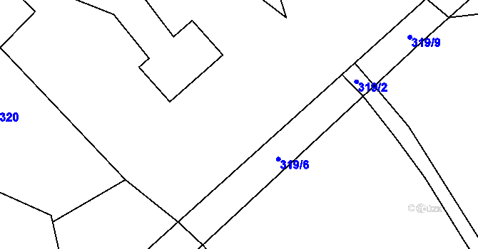 Parcela st. 275/2 v KÚ Dolní Studénky, Katastrální mapa
