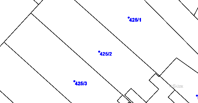 Parcela st. 425/2 v KÚ Dolní Studénky, Katastrální mapa