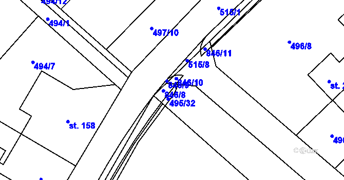 Parcela st. 842/6 v KÚ Dolní Studénky, Katastrální mapa