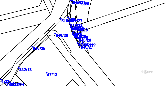Parcela st. 842/19 v KÚ Dolní Studénky, Katastrální mapa