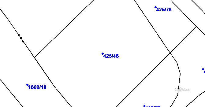 Parcela st. 425/46 v KÚ Dolní Studénky, Katastrální mapa