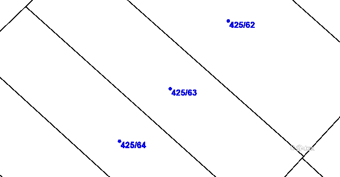 Parcela st. 425/63 v KÚ Dolní Studénky, Katastrální mapa