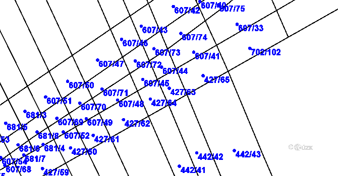 Parcela st. 427/63 v KÚ Dolní Studénky, Katastrální mapa