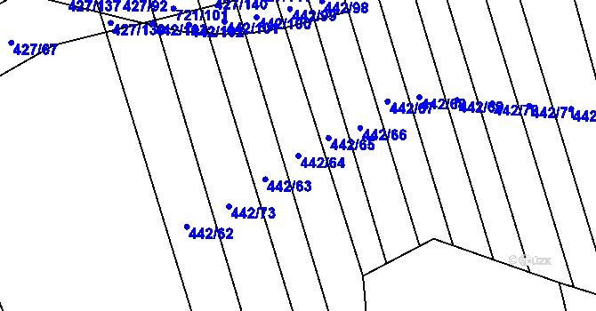 Parcela st. 442/64 v KÚ Dolní Studénky, Katastrální mapa