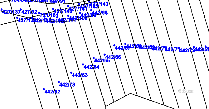 Parcela st. 442/66 v KÚ Dolní Studénky, Katastrální mapa