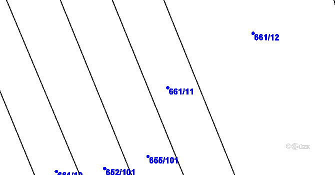Parcela st. 661/11 v KÚ Dolní Studénky, Katastrální mapa