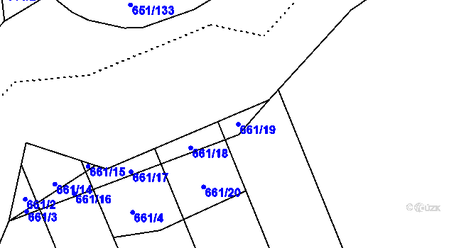 Parcela st. 661/19 v KÚ Dolní Studénky, Katastrální mapa
