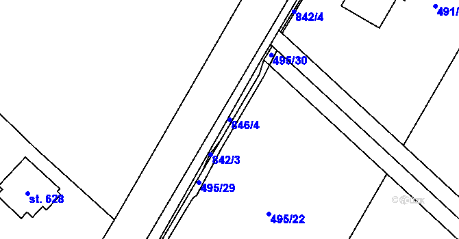 Parcela st. 846/4 v KÚ Dolní Studénky, Katastrální mapa
