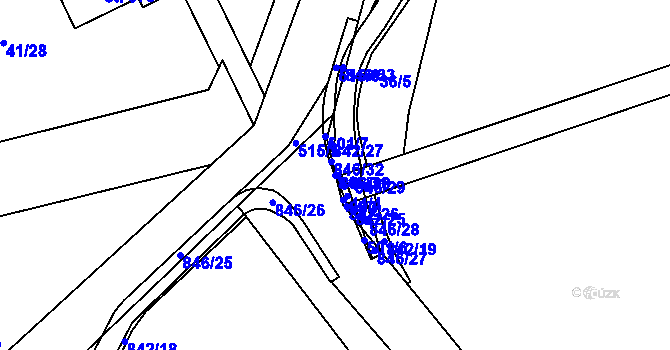 Parcela st. 846/31 v KÚ Dolní Studénky, Katastrální mapa