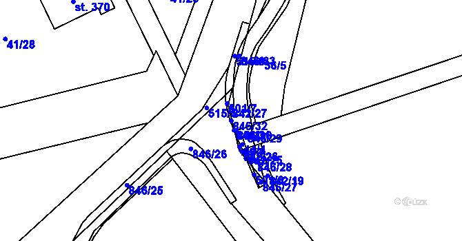 Parcela st. 846/32 v KÚ Dolní Studénky, Katastrální mapa