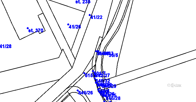 Parcela st. 846/33 v KÚ Dolní Studénky, Katastrální mapa
