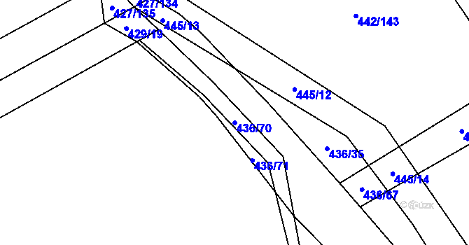 Parcela st. 436/70 v KÚ Dolní Studénky, Katastrální mapa