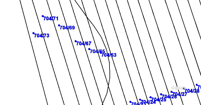 Parcela st. 704/63 v KÚ Dolní Studénky, Katastrální mapa