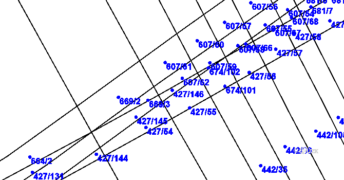 Parcela st. 427/146 v KÚ Dolní Studénky, Katastrální mapa