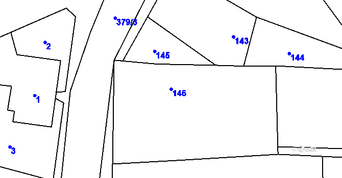 Parcela st. 146 v KÚ Dolní Sukolom, Katastrální mapa
