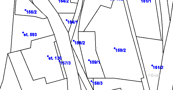 Parcela st. 529 v KÚ Dolní Újezd u Litomyšle, Katastrální mapa