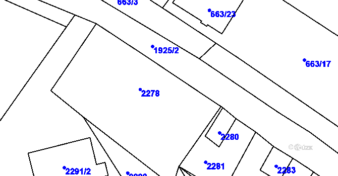 Parcela st. 2278 v KÚ Dolní Věstonice, Katastrální mapa